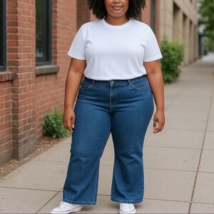 Levis 512 Jeans Womens 18 Blue Denim Bootcut Shaping Cowgirl Prairie Biker